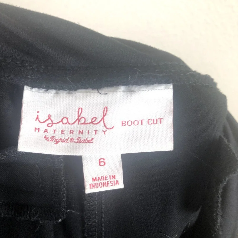 Isabell Maternity Pants Women 6 Black Maternity Stretch Bootcut Athleisure Comfy